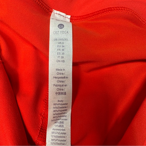CRZ YOGA NWT Feathery-Fit High Waist Tennis Skirt 14'' 3 Pockets Size XXS Red - Picture 11 of 13